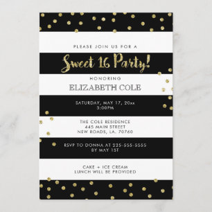 Convites de festas de aniversários do doce 16