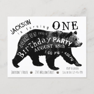 Convites de festas de aniversários do urso