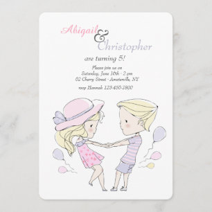 Convites de festas de aniversários dos irmãos