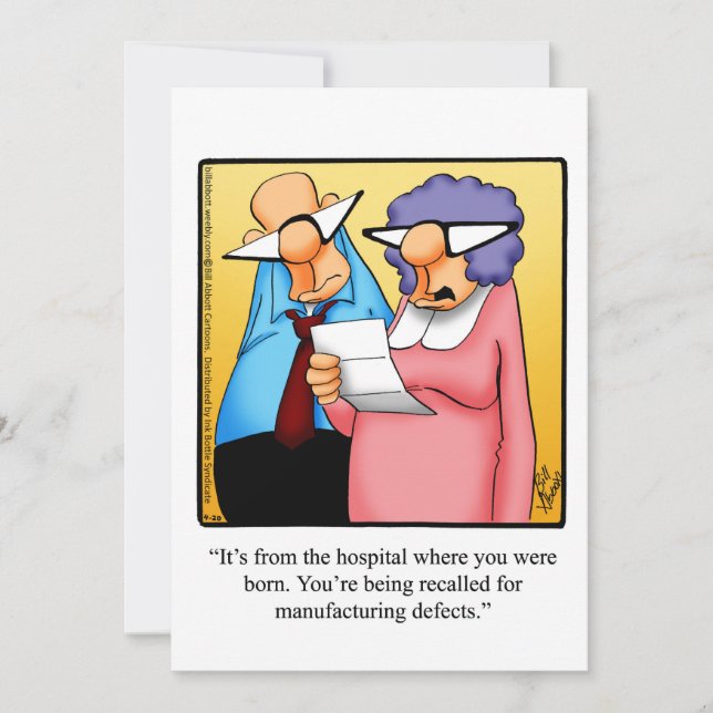 Convites de festas de aniversários engraçados (Frente)