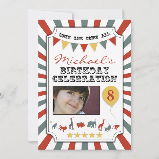 Convites de festas de aniversários feitos sob (Frente)