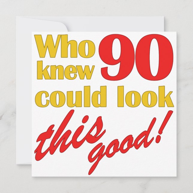 Convites de festas de aniversários HIlarious 90 (Frente)