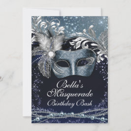Convites de festas de aniversários Mascarada Mardi