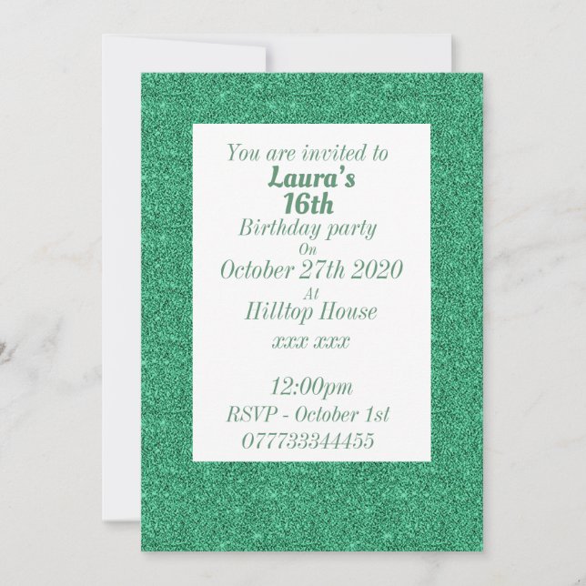 Convites de festas de aniversários personalizados  (Frente)