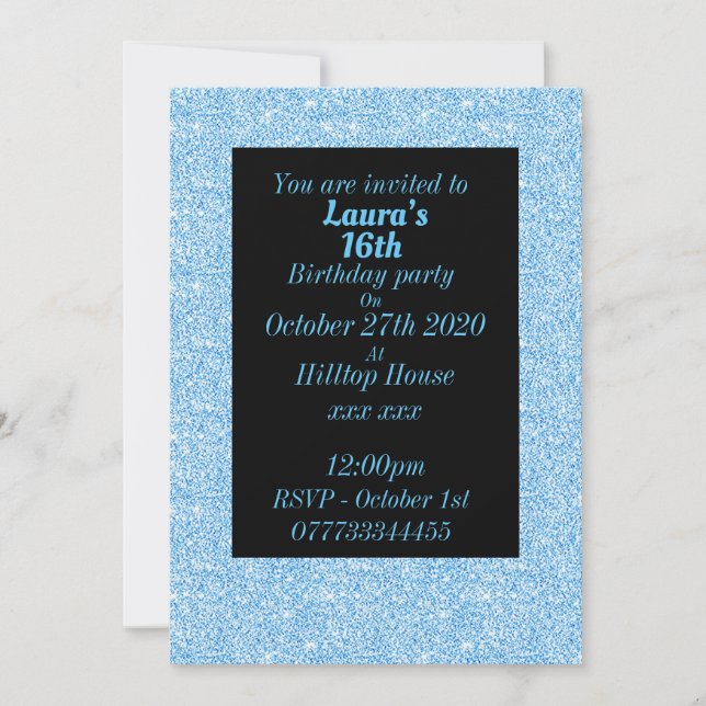 Convites de festas de aniversários personalizados  (Frente)
