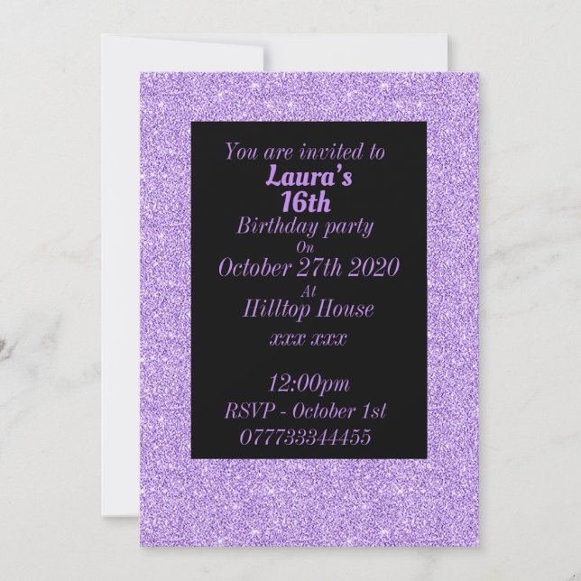 Convites de festas de aniversários personalizados  (Frente)