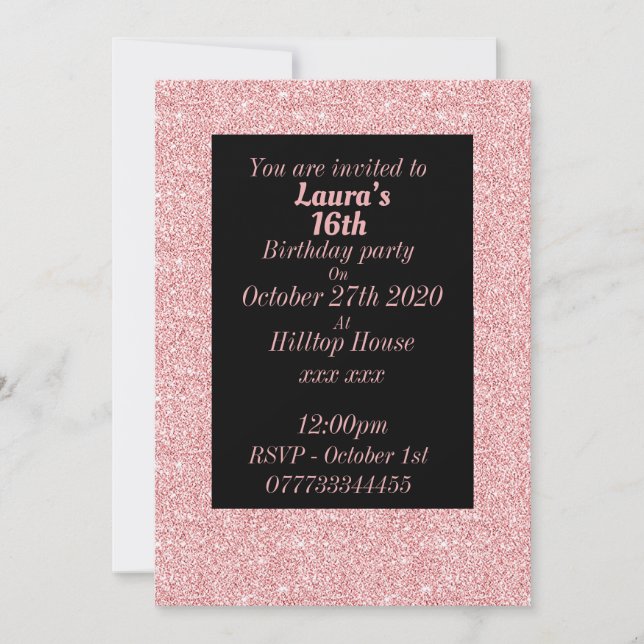 Convites de festas de aniversários personalizados  (Frente)