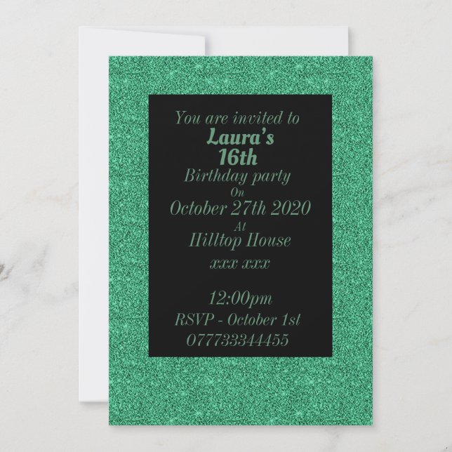Convites de festas de aniversários personalizados  (Frente)