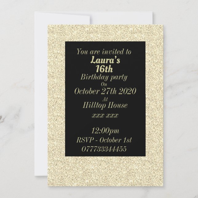 Convites de festas de aniversários personalizados  (Frente)