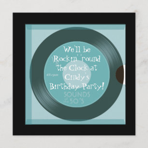 convites de festas de aniversários Tema da década 