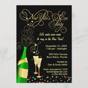 Convites de festas de Ano Novo