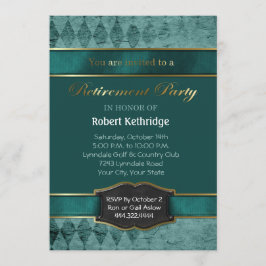 Convites de festas de Aposentação Clássica do Teal