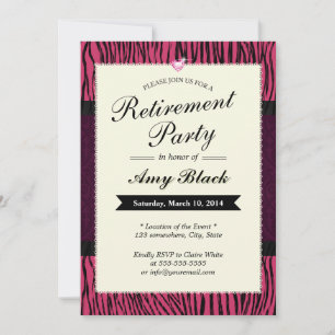 Convites de festas de Aposentação com Faixa-de-Zeb