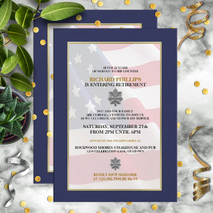 Convites de festas de aposentadoria militares