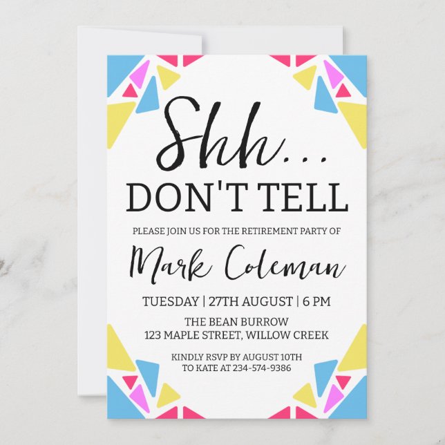 convites de festas de aposentadoria surpresa corpo (Frente)