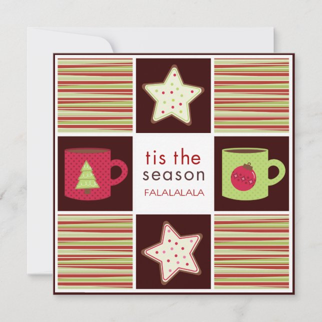 Convites de festas de Bolachas de Natal (Frente)