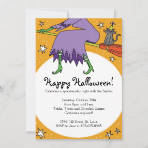 convites de festas de bruxas do Halloween