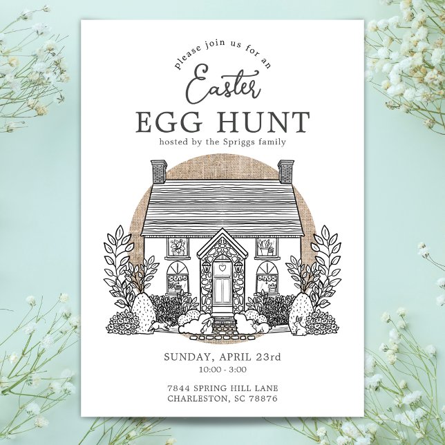 Convites de festas De Caça De Ovos De Coelhão De A (Criador carregado)