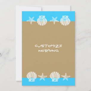 convites de festas de casamento de praia - modelo