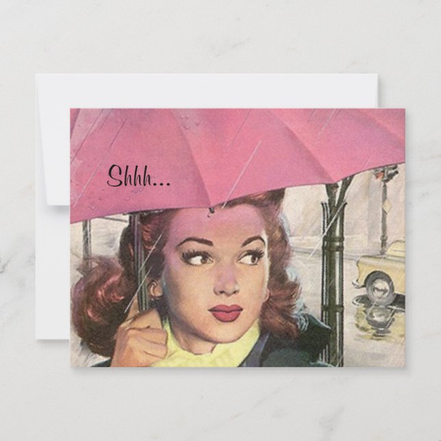 Convites de festas de Chás de panela Retro Surpres (Frente)