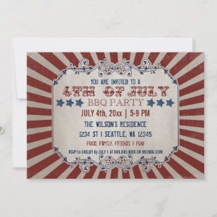 Convites de festas de CHURRASCO Vintage Rustic de 