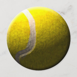 convites de festas de círculo de tema Tênis