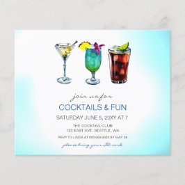 Convites de festas de Cocktail de Orçamento