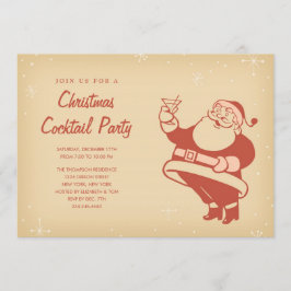 Convites de festas de coquetel de Natal