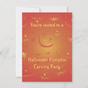 Convites de festas de escultura de abóbora