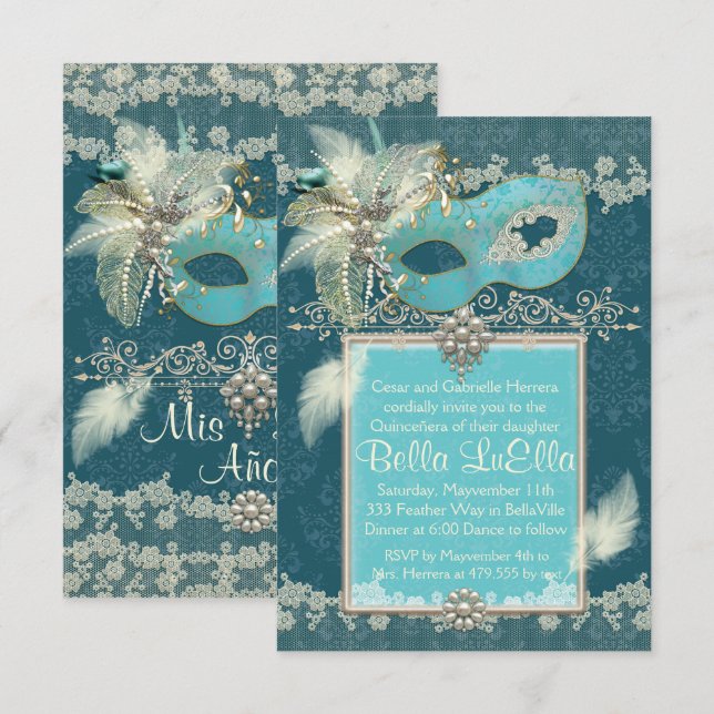 Convites de festas de Eventos de Aniversário de ma (Frente/Verso)