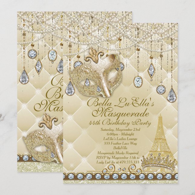 Convites de festas de Eventos de Aniversário do Ma (Frente/Verso)