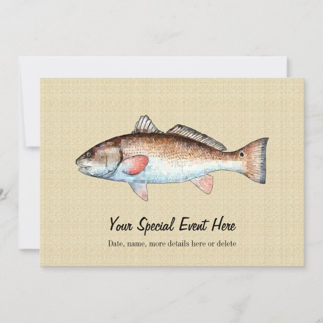 Convites de festas de Eventos Redfish (Frente)