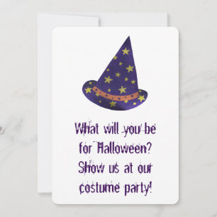 Convites de festas de fantasia do Halloween do Wiz
