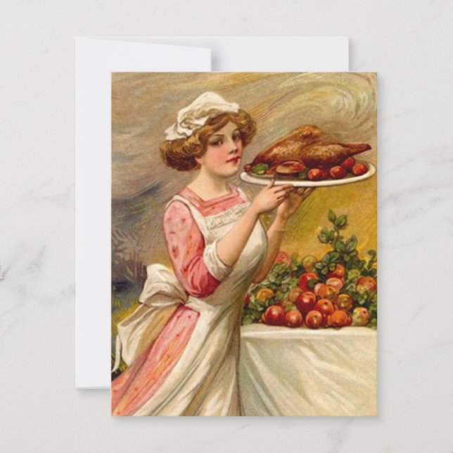 Convites de festas de Feriados de Ação de Graças V (Frente)