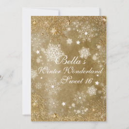 Convites de festas de flocos de neve da Wonderland