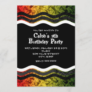 Convites de festas de fumaça verde-amarelada para