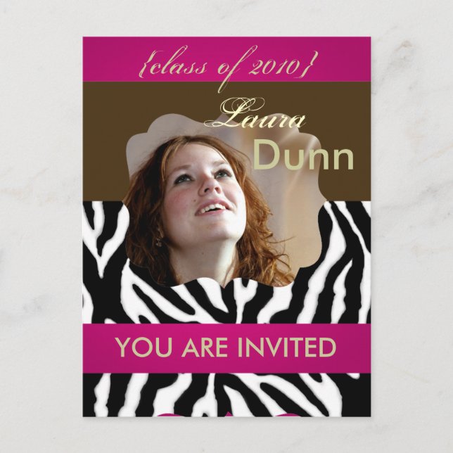 Convites de festas de graduação, cartões postais d (Frente)