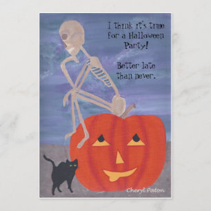 Convites de Festas de Halloween de Esqueleto Belad