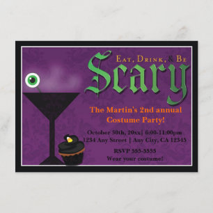 Convites de Festas de Halloween para Comer Beber e