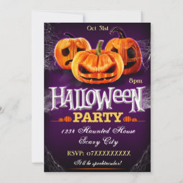 Convites de Festas de Halloween - Pumpkins Persona