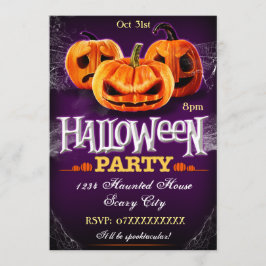 Convites de Festas de Halloween - Pumpkins Persona