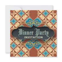 Convites de festas de Janto Batik Tartan medieval