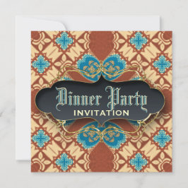 Convites de festas de Janto Batik Tartan medieval