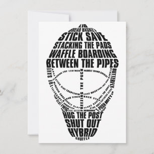 Convites de festas de máscara de goleiro de hóquei