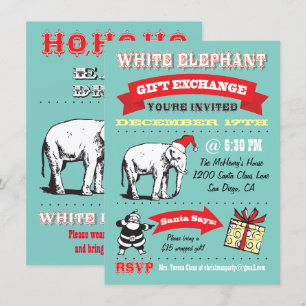 Convites de festas de Natal de Elefante Branco