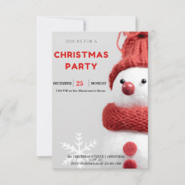 Convites de festas de Natal de Snowman charmosos