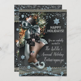 Convites de festas de Natal Elegante Glam Holiday