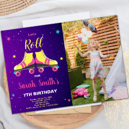 Convites de festas de patinação personalizáveis pa