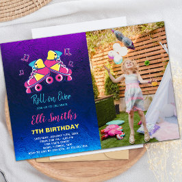 Convites de festas de patinação personalizáveis pa