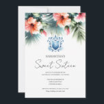 Convites de festas de Piscina Doce 16, cor-de-rosa<br><div class="desc">Comemore sua 16ª festa de aniversário com estilo e charme usando estes convites personalizados de aquarela projetados para uma celebração verdadeiramente memorável do Sweet 16. Apresentando elegantes flores cor-de-rosa pastel e um sofisticado monograma azul no centro, esses 16 convites doces combinam perfeitamente beleza e personalização para dar o tom para...</div>
